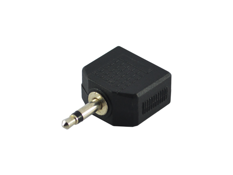 3.5mm(Mono) Male to 2x3.5mm(Mono) Female Converter - Image 1